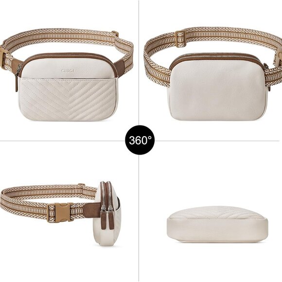 Belt Bag for Women, Mini Everywhere Crossbody Waist Bag Adjustable Strap, Vegan - Picture 6 of 7